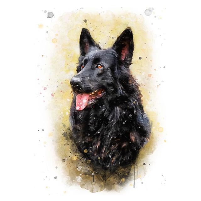 Aquarell Tiere Niedlicher Hund Bunter Druck Poster Leinwand Malerei Hd Modern Wandkunst Bild Für Wohnzimmer Schlafzimmer Heimdekor