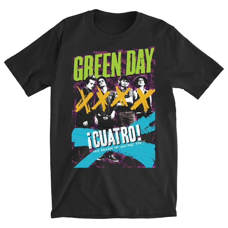 2025 New Green Day Rock American Street Rock Oversize Motorcycle Men's T-shirt Vintage Loose Crew Neck Short Sleeve T-shirt