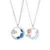 Rose Moonstone Pendant Couple Necklace Fresh Flower Moon Clavicle Chain
