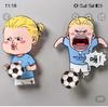 Haaland Funny Rotating Fridge Magnet Football Iconic Scene Magnetic Fan Souvenir 6pcs