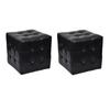 Day and Night - Day and Night Black Cube Stools
