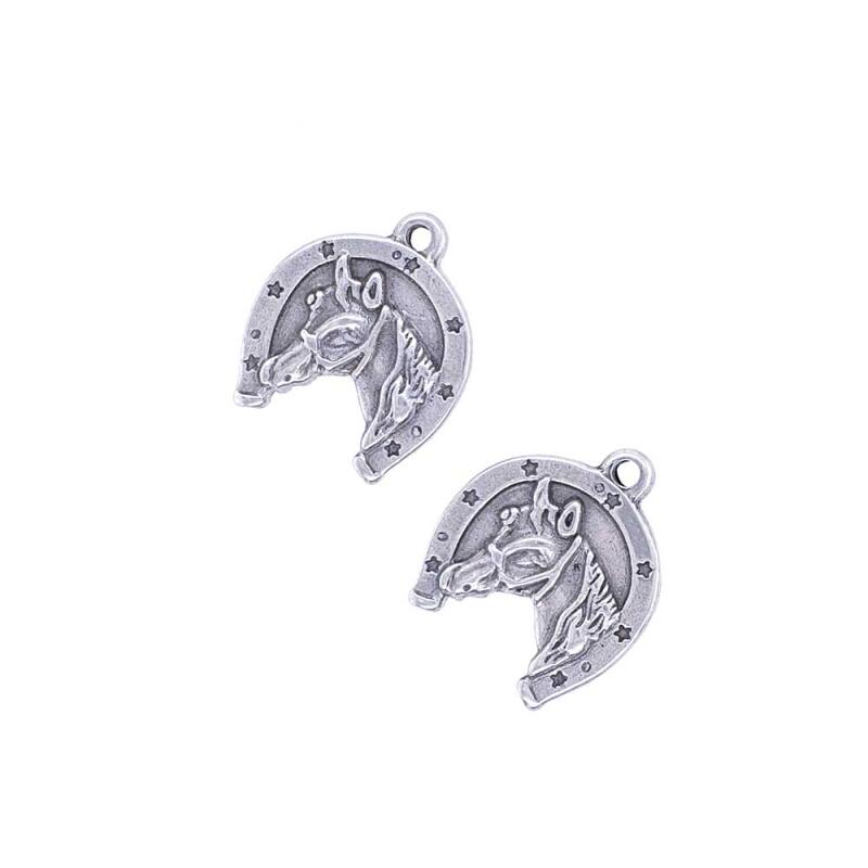 Surgical steel horse hoof pendant accessory