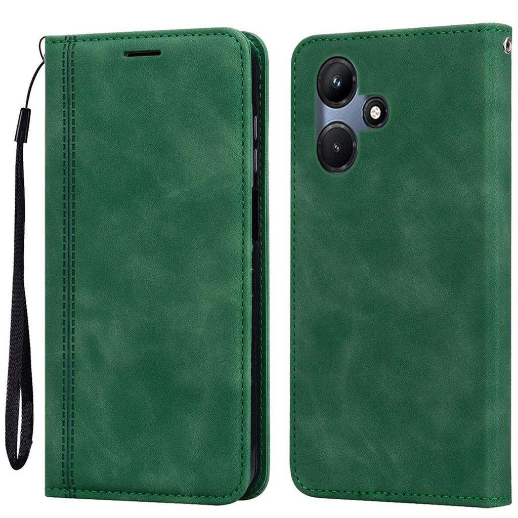 Magnetic Closure Flip Wallet Phone Case for infinix HOT 30i NFC,30i,30 4G Vintage PU Leather Card Holder Cover