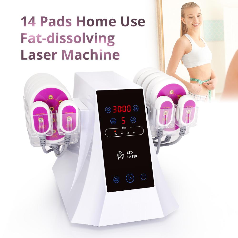 14 Pads LED Laser Body Slimming Cellulite Remove Fat Burner Machine 2021 New