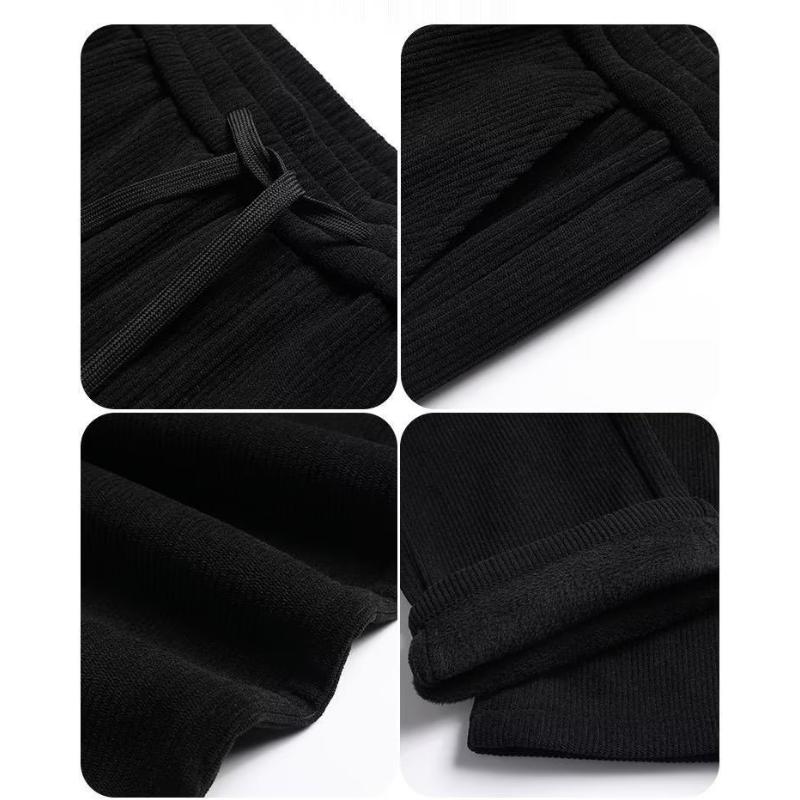 Corduroy Pants Autumn And Winter New Thickened Men's Business Pants Straight Loose Casual Pants Warm Trousers Men's Large Size
