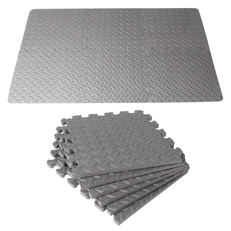M-Modern-12Pcs Mats And Home Gym Floor Foam Floor Mats Exercise Mat Floor Matt For Floors Foam Flooring Tiles серый