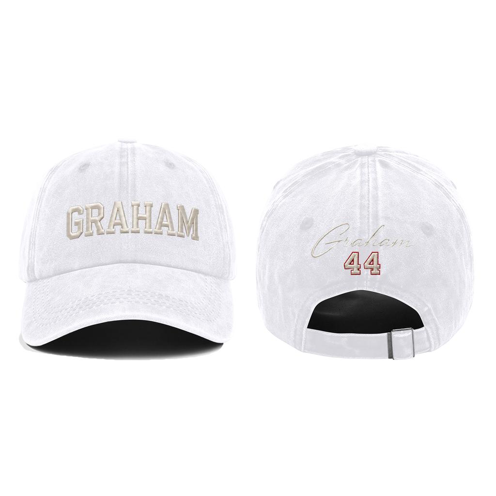 Washed Cotton Baseball Cap Vintage Soft Top Adjustable Strapback Hat Embroidered Lettering Distressed Look Classic Design