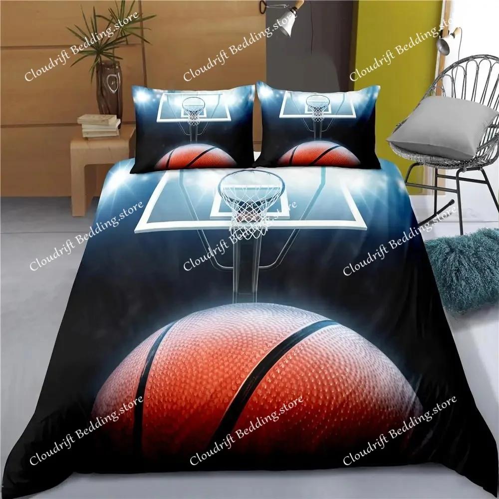 Basketball Duvet Cover Set Hit The Broken Wall Ball Theme Bedding Set For Kids Teens Queen King Size Soft Quilt Cover026
