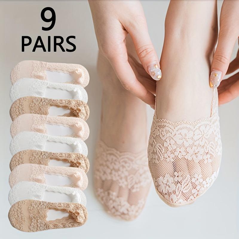 

9 Pairs of Summer Lightweight Women S Socks with Floral Print, Breathable Ankle Socks One-size