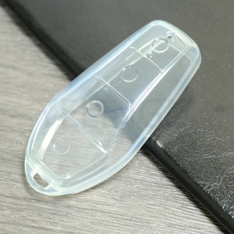 4 Buttons New Soft Transparent TPU Car Key Case for BYD Atto 3 Han EV Dolphin Remote Control Protect Cover Auto Accessories