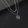 Monstera Leaves Pendant Stainless Steel Vintage Choker Necklace For Women Clavicle Chain Cool Charms Necklaces Cadenas Mujer