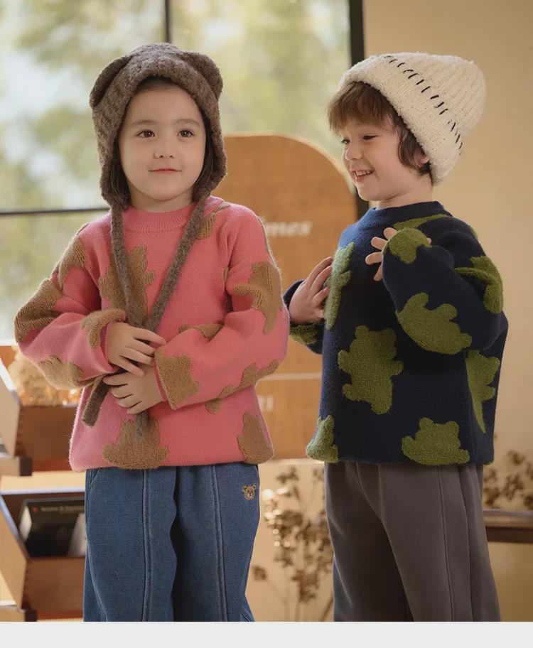 2024 Winter Mountain Series Thickened Children's Knitted Sweater