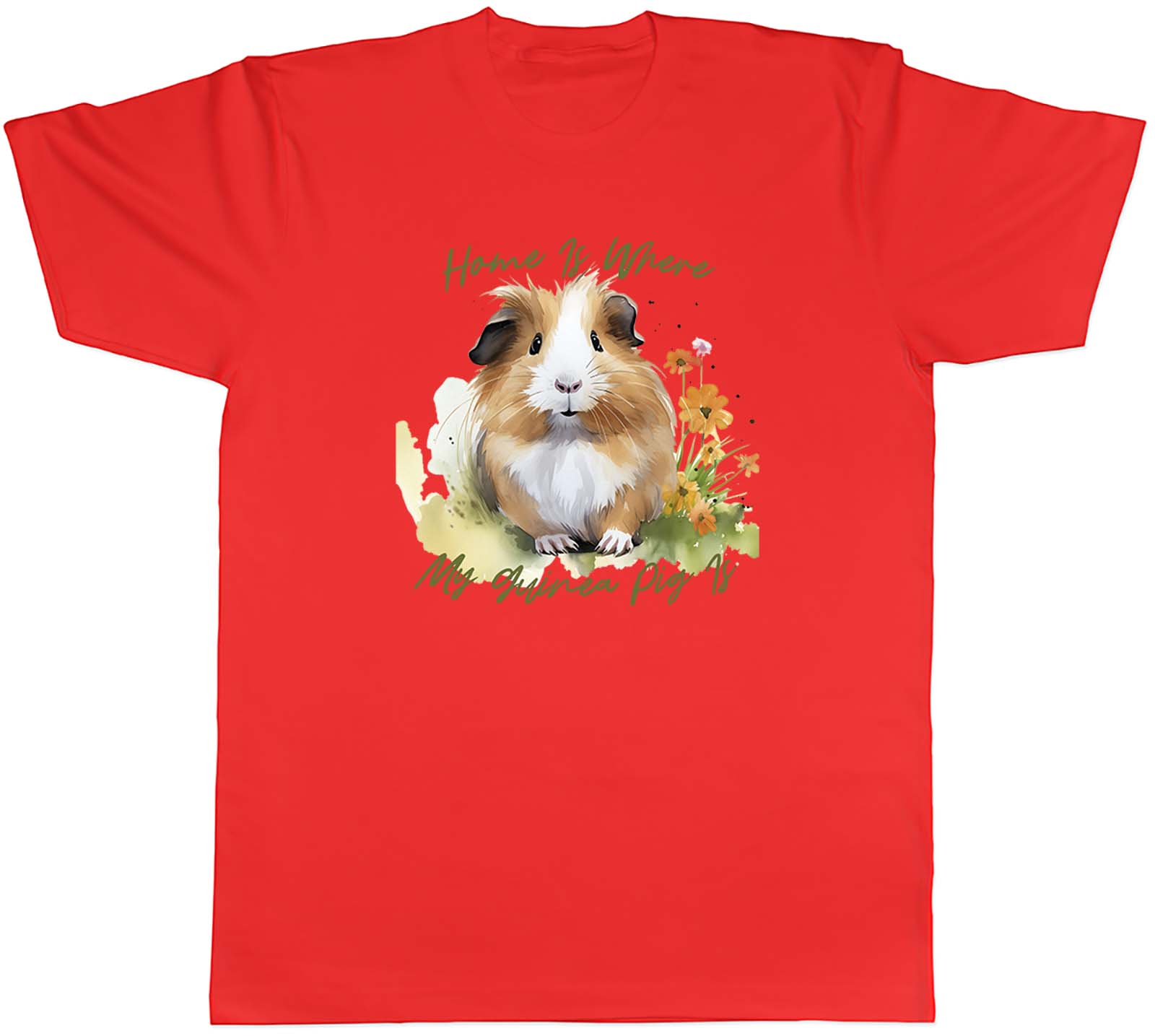 Love Guinea Pigs Unisexs TShirt Home is where my Guinea Pig is Tee Gift S