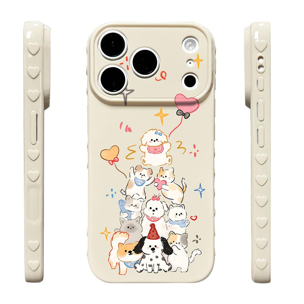 Dog birthday party suitable for iPhone17/17Pro mobile phone case anti-drop Apple 16/15 protective case new model