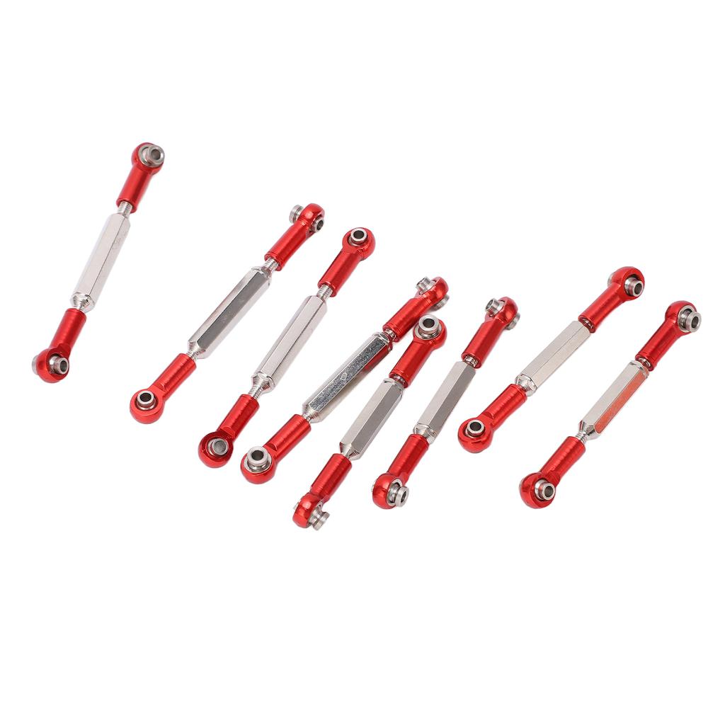 8Pcs Metal   Steering Linkage Aluminum Alloy Servo Link Pull Rod for WPL C14 C24 B14 MN D90 D91