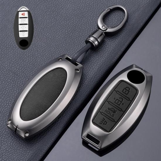 Zinc Alloy Leather Car Key Case Cover For Nissan Maxima Altima Rouge Pathfinder