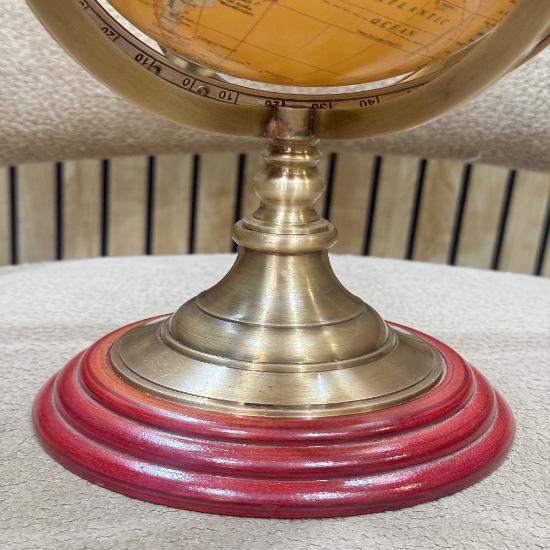 11" Large Handmade Solid Brass Armillary Sphere Globe – Nautical Tabletop Decor, Marine World Globe, Vintage Office & Home Gift