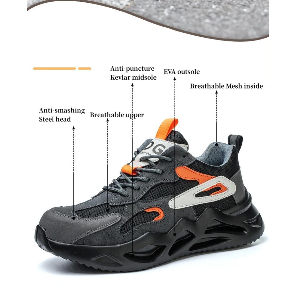 Frühling Sommer Arbeit Sicherheitsschuhe Männer Stahl Kappe Schuhe Bau Sicherheit Stiefel Männer Schützende Atmungsaktive Arbeit Turnschuhe