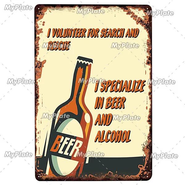 KALTEN BIER Metall Zeichen Vintage Plaque Alkohol Zinn Zeichen Platte Wand-dekor Für Bar Club Mann Cave Kunst Malerei  geschenk