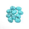 2-10 pezzi Cabochon di Turchese Blu Naturale Cabochon Ovale con Fondo Piatto Perline Sfuse Per la Realizzazione di Gioielli Anello Fai da Te Accessori per Collana