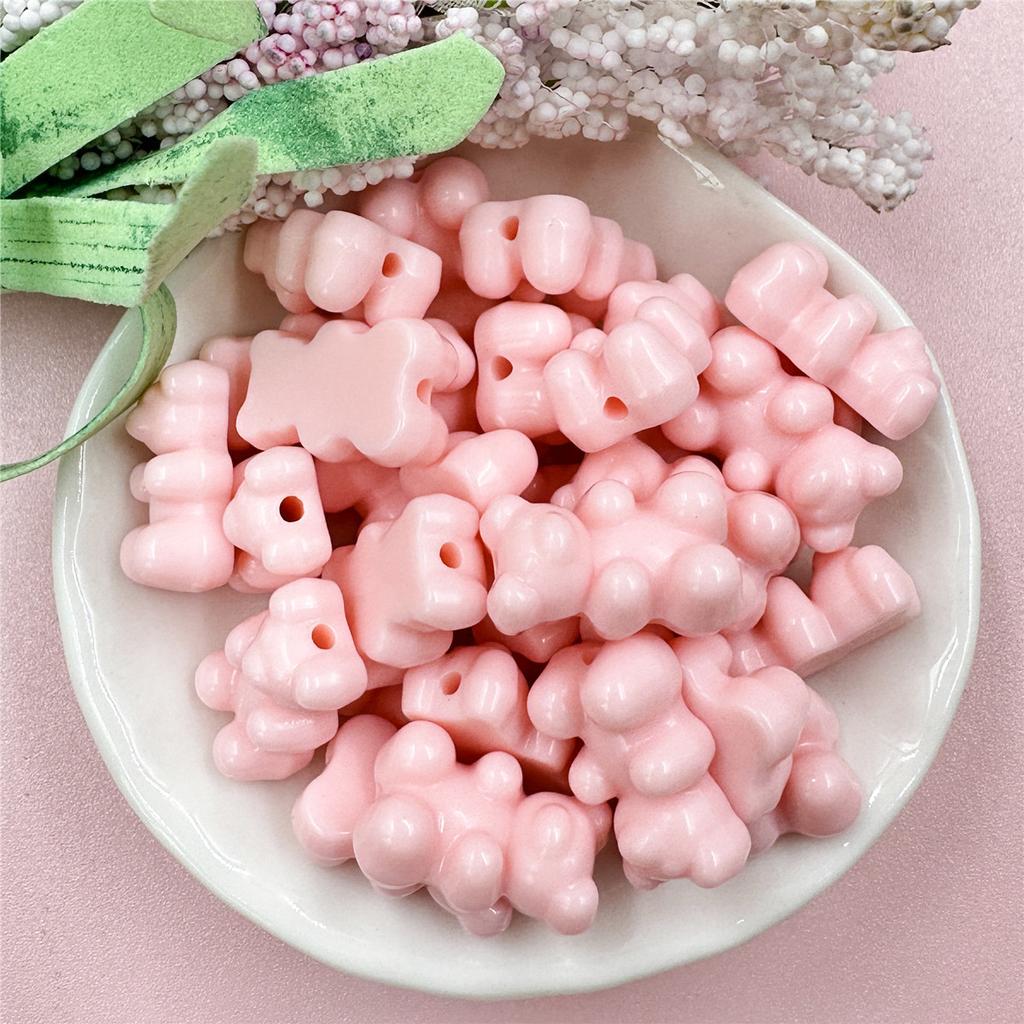 Kreative Mode Bär Herstellung Ohrring 11*18mm 25Pcs Lose Perlen Einfarbig Handy Kette Materialien Armband Schmuck zubehör DIY