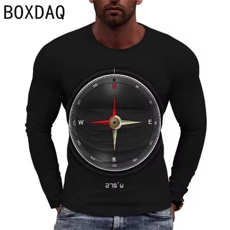 

Men s 3D Printed Balloon Party Pattern Long Sleeve T-shirt Spring And Autumn Fashion Casual Oversized Round Neck T-shirt Top 6XL