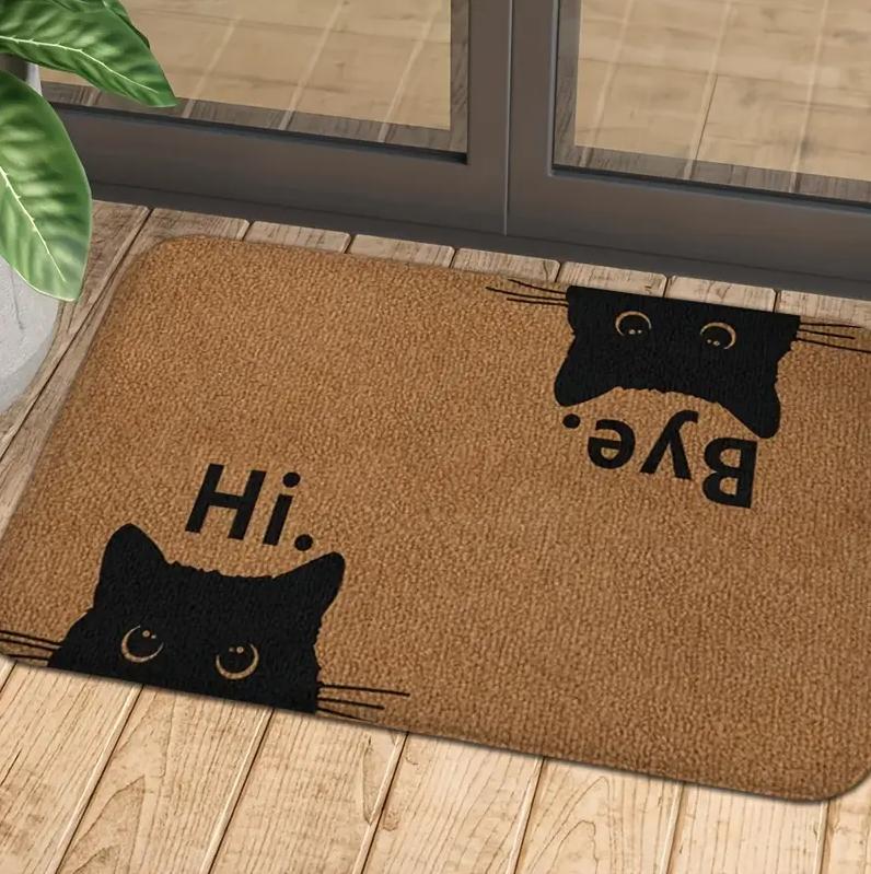 Colorful Cat Pattern Door Mat Suitable for Carpets Quick Drying Kitchen Mats Laundry Room or Garden Decoration Floor Mats