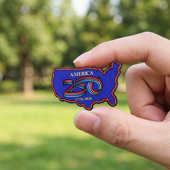 250th USA Anniversary Brooch Pin Metal Enamel Zinc Alloy Brooch Independence Day Commemorative Souvenir Badge for Bags, Clothing