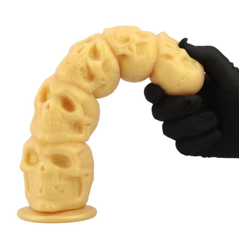 Extra Large Skull-Shaped Silicone Butt Plug Expander Adult Erotic Toy