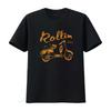 Vintage Hippie Mens T Shirt Black Retro Scooter Design Cool 60s Rollin Print S XXXXL Vintage Washed Streetwear Graphic