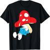 Camiseta dos Smurfs Dormindo Sob Cogumelo Sorrindo