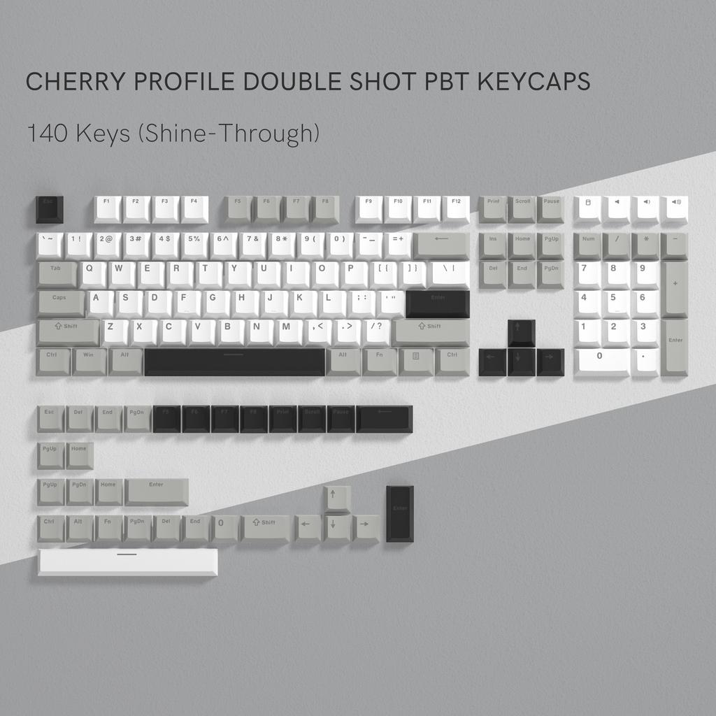 Xiaomi Womier 122 Keys Retro Black PBT Keycap Double Shot Cherry Profile Key Caps for Cherry MX Switches Mechanical Gamer Keyboard