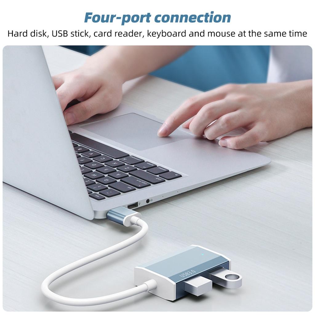FONKEN 4 In 1 USB/Type-C Hub USB3.0*1+USB2.0*3 Fast Transfer Expander Docking Station for Hard Drive USB Stick Keyboard Conncector