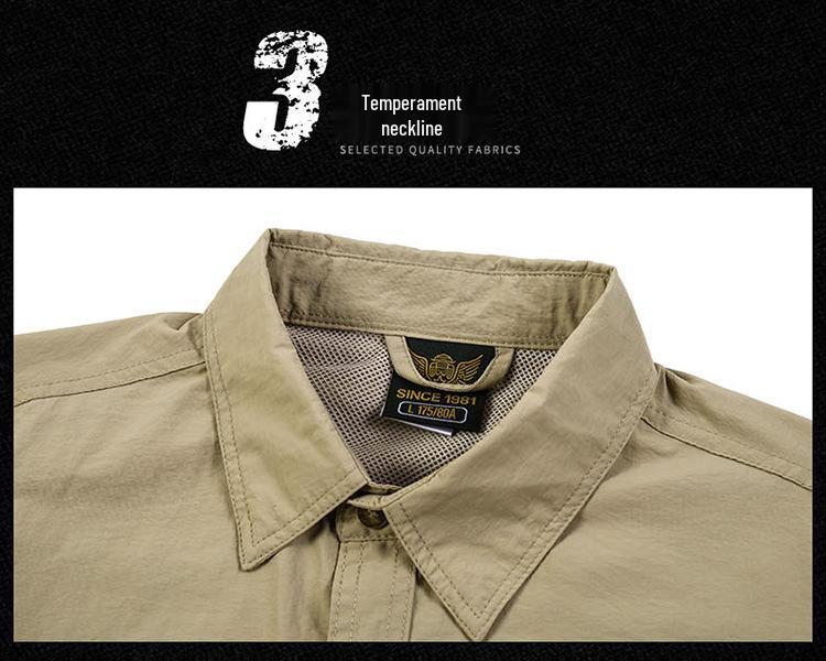 2025 Men's Tactical Short Sleeve Outdoor Hiking Shirt - Lightweight & Loose Fit
