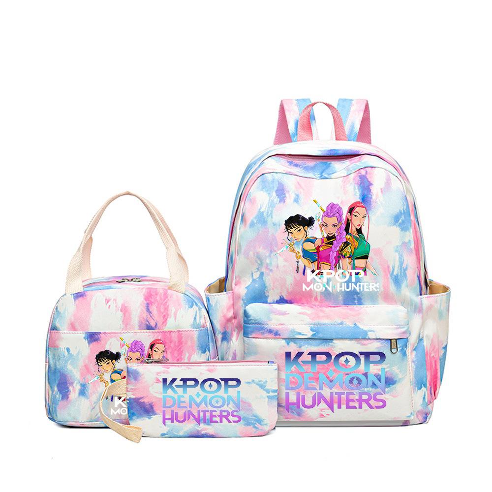 Witch Hunter Three-Piece Backpack Girl Digital Printing Elementary School Bag Large Capacity Backpack