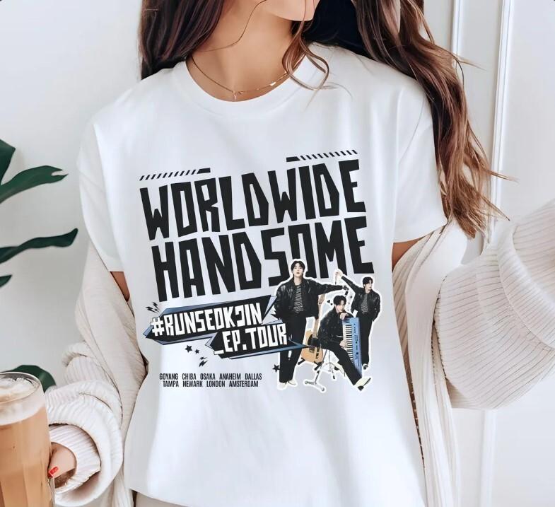 Jin Concert T-Shirt 2026 RunSeokJin Ep Tour Worldwide Handsome Sweatshirt BTS S