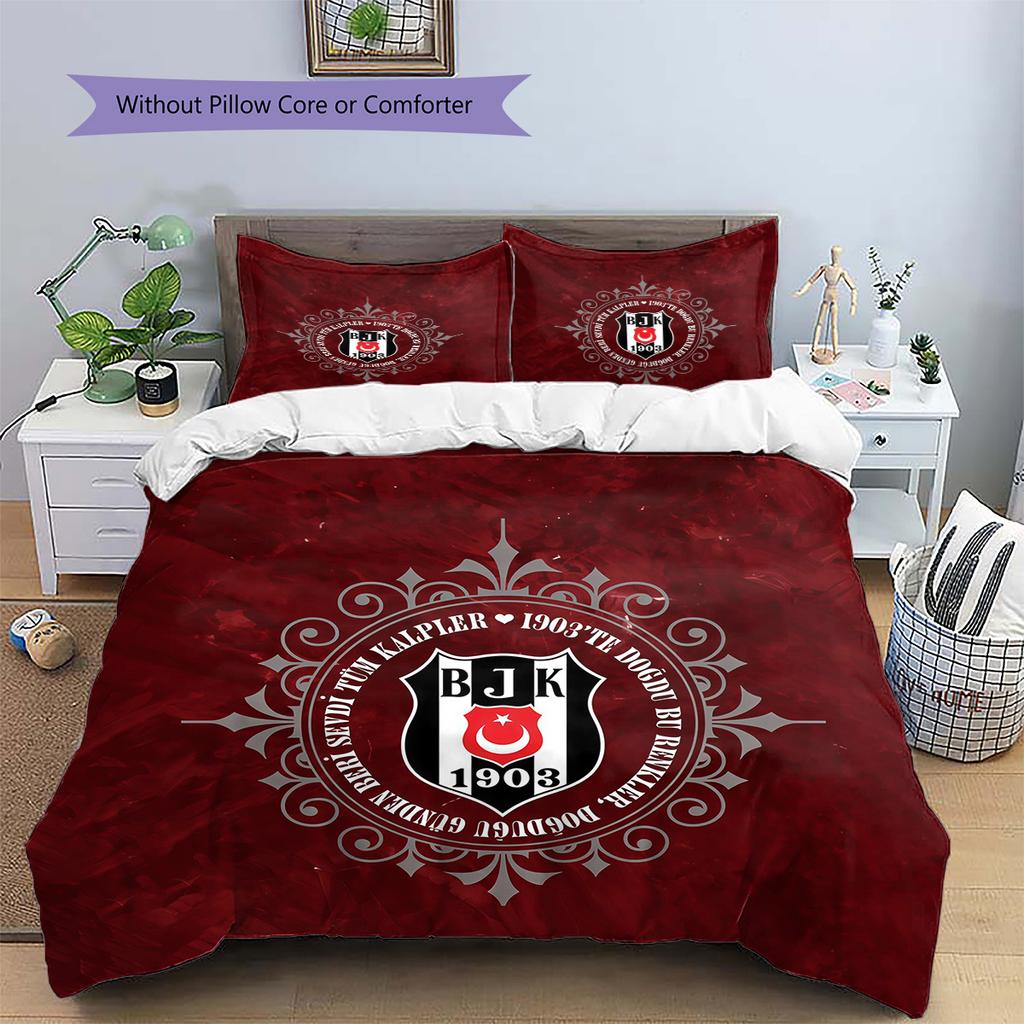 BJK2 Muster Bettwäsche Bettdecke Set Heimdekoration Geschenk (1 Bettbezug + 2 Kissenbezüge (ohne Füllung))