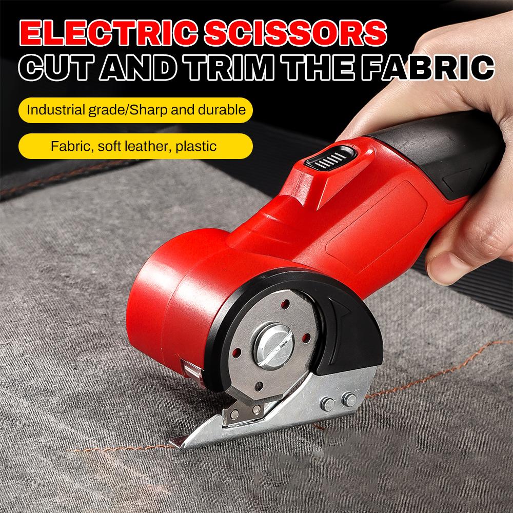 Cordless Electric Fabric Scissors With 5 Replacement Blade Cardboard Cutter Portable Home Tailor Electric Fabric Cutting Machine