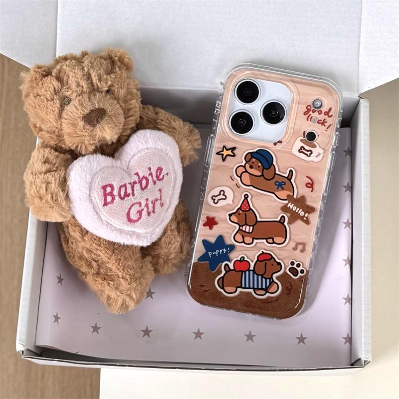 

Dachshund Hat Illustration Case with Chain for iPhone 17/16 Pro Max/15/14 Apple 16