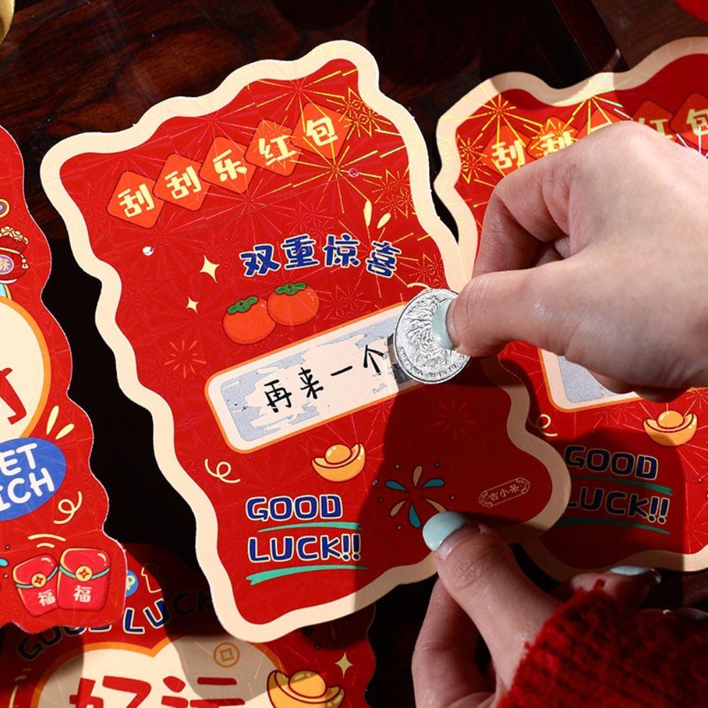 6 bucăți desene animate 2025 Anul șarpelui plicuri roșii Bonus pentru genți de bani norocoși tradiționali