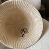 Wool hat women's autumn and winter new handmade knitted bucket hat versatile warm face small bucket hat
