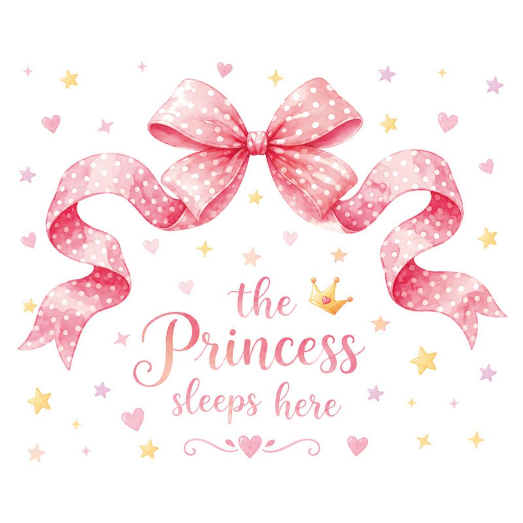 Wall Decals Big Self-Adhesive Stickers with Stars Hearts and English Letters for Girls Bedroom Decor