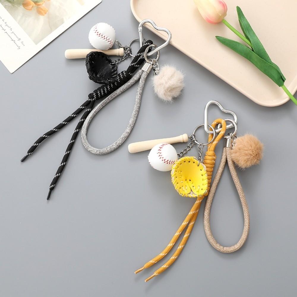 Stylish Design Baseball Braid Rope Pendant Hanging Chain Braided Bag Charm  Couple Gift