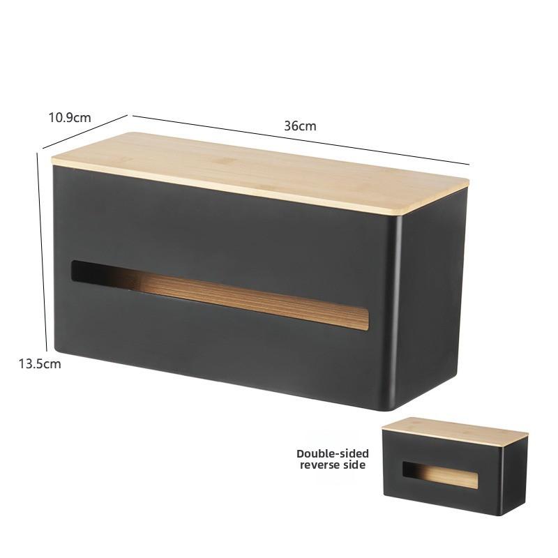 Durable Plastic Tissue Box Proof Large Capacity Tissue Box Cover Dust Proof Tissue Box Holder Organizer Kitchen Storage Shelf чёрный