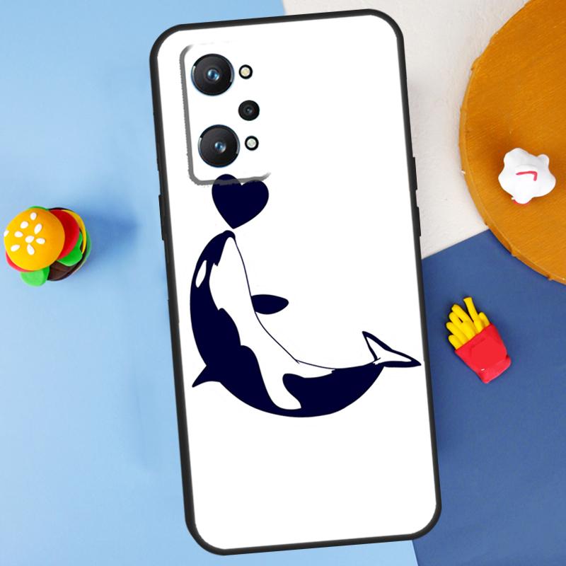 Orcas Whale For Realme 11 10 12 13 14 Pro Plus GT 5 6 6T GT7 Pro C61 C53 C51 C21Y C25S C55 C67 C75 Case