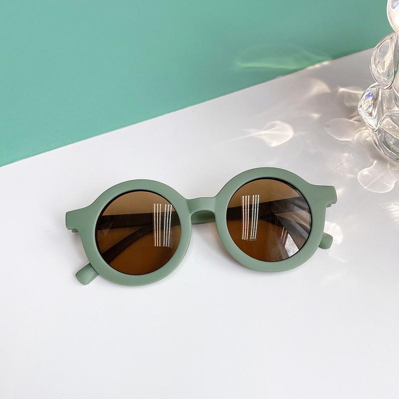 Boy Girl Cute Cartoon Bear Shape Fashion Round Sunglasses Children Vintage Sunglasses UV Protection Classic Kids Eyewear