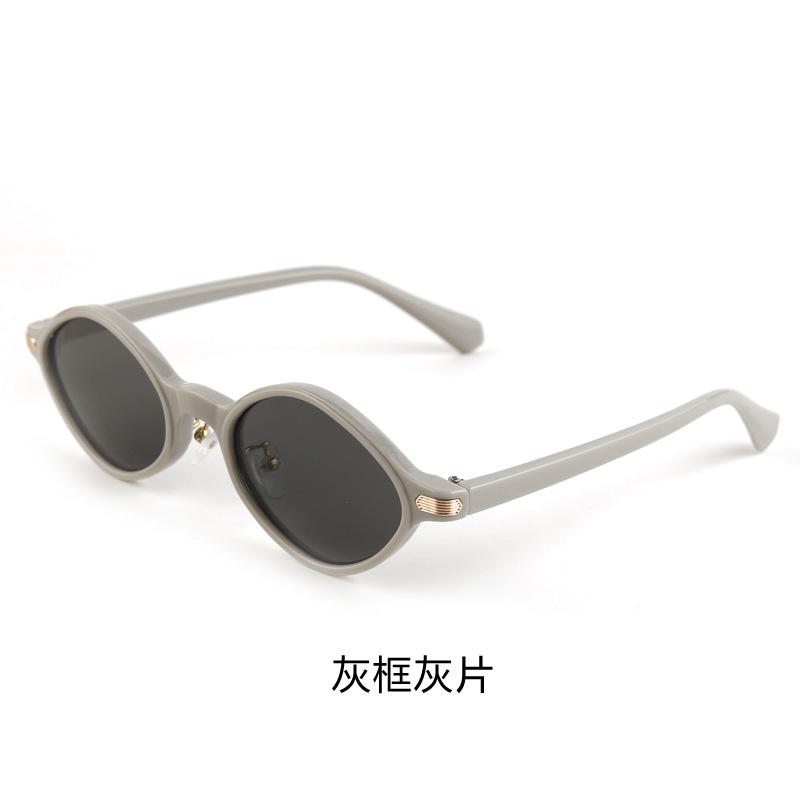 New retro European and American oval frame sunglasses women's personalized street photography Internet celebrity glasses men's sunshade sunglasses