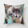 Animal Wolf King Print Pattern Sofa Cushion Cover Pillowcase Home Party Car Bedding