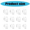 24Pcs Christmas Press On Nail Medium Almond Artificial Nail with 3D Blue Color Designs Nail Accesories for Women