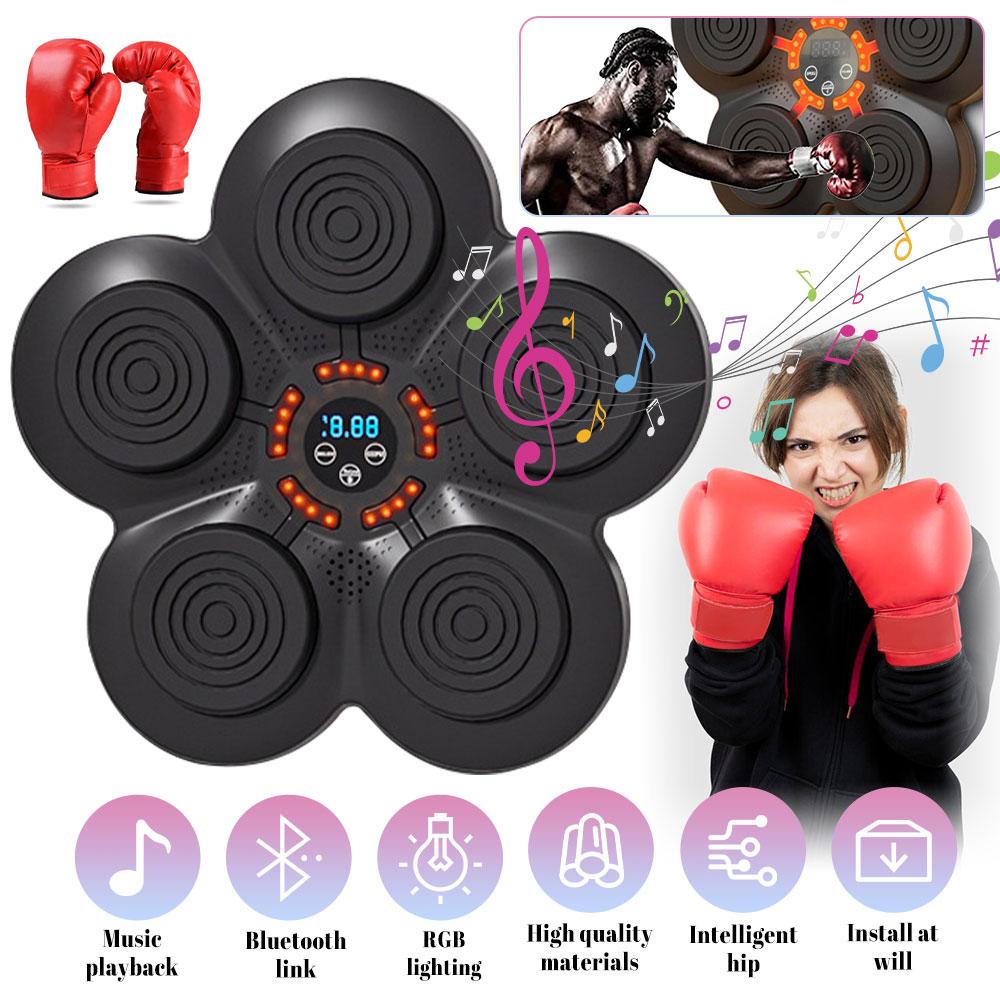 Smart Bluetooth Music Boxing Machine Wall Mounted Boxing Machine LED Lighted USB Charging Sandbag Boxing Training Equipment